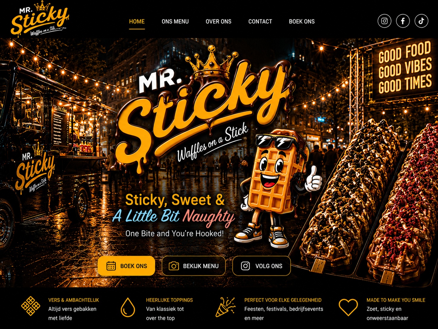 MR. Sticky Waffles on a Stick homepage